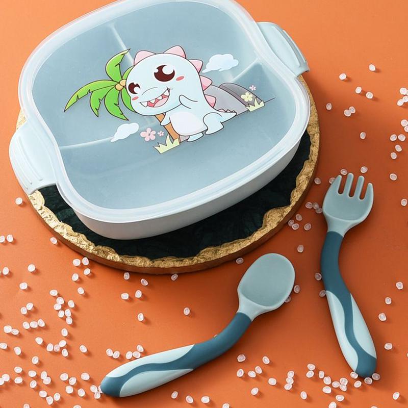 Baby Food Weaning - Bebek çatal ve kaşık silikon besleme