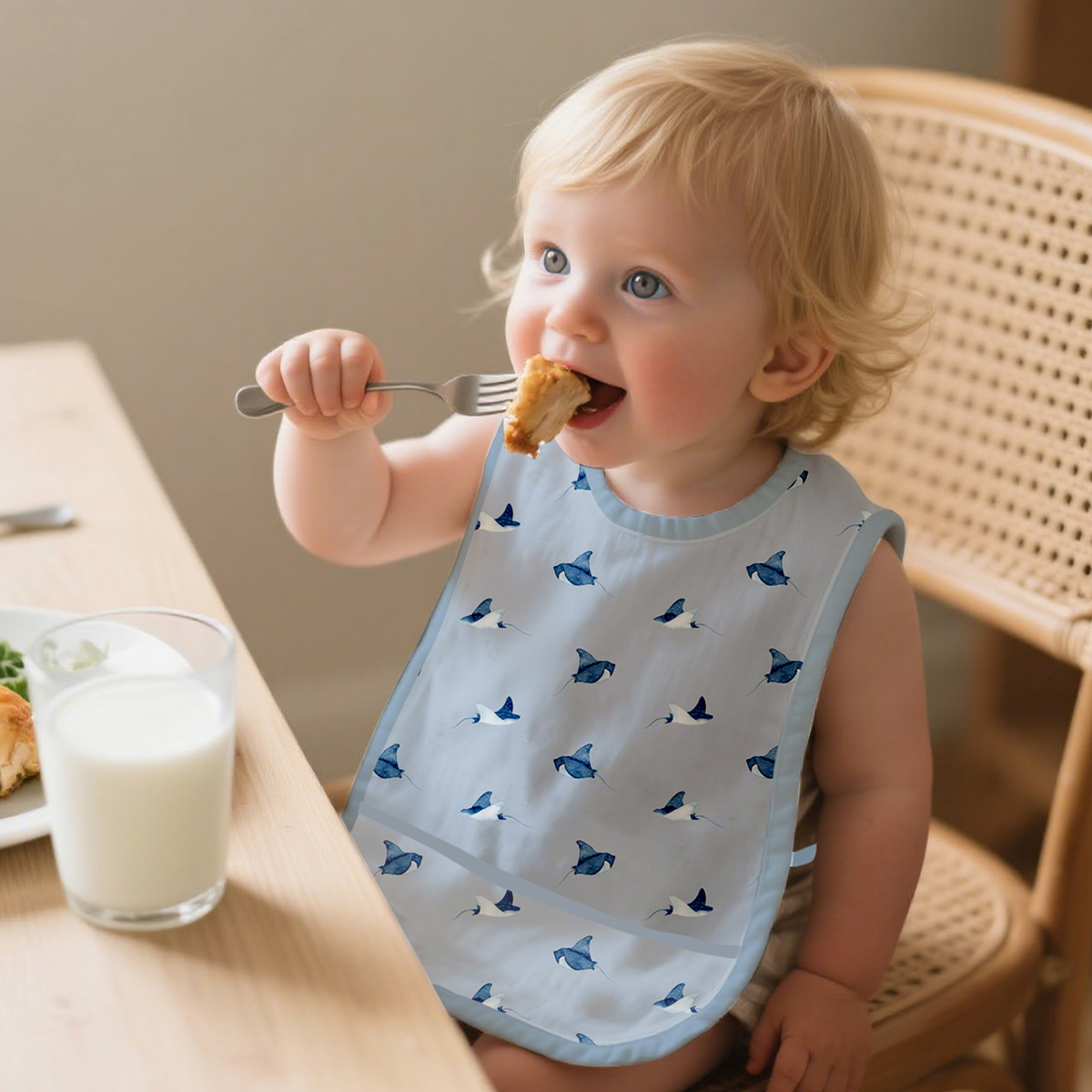 Baby Food Apron - 1 adet % 100% Polyester Su