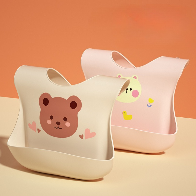 Baby Food Apron - Su geçirmez Bebek Önlükleri Yumuşak Silikon
