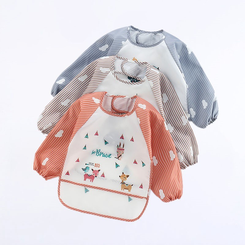 Baby Food Apron - Bebek Önlükler Sevimli Renkli Karikatür Su