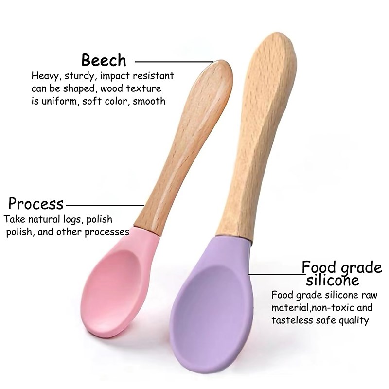 Bebek ahşap kaşık silikon ahşa - Baby Food Organic incelemesi ve fiyatı