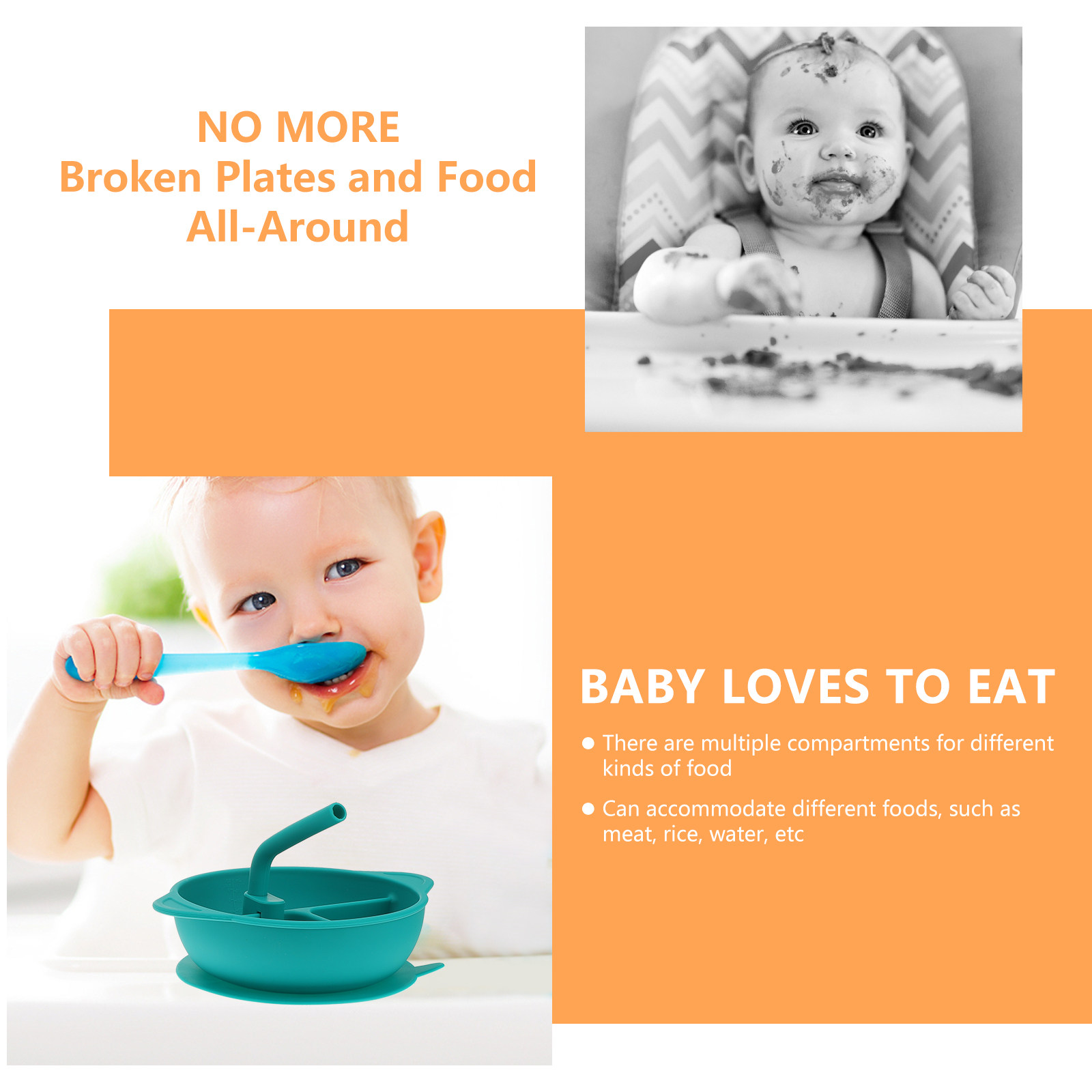 1 adet Anti-kırılma silikon ye - Baby Food Dinner incelemesi ve fiyatı