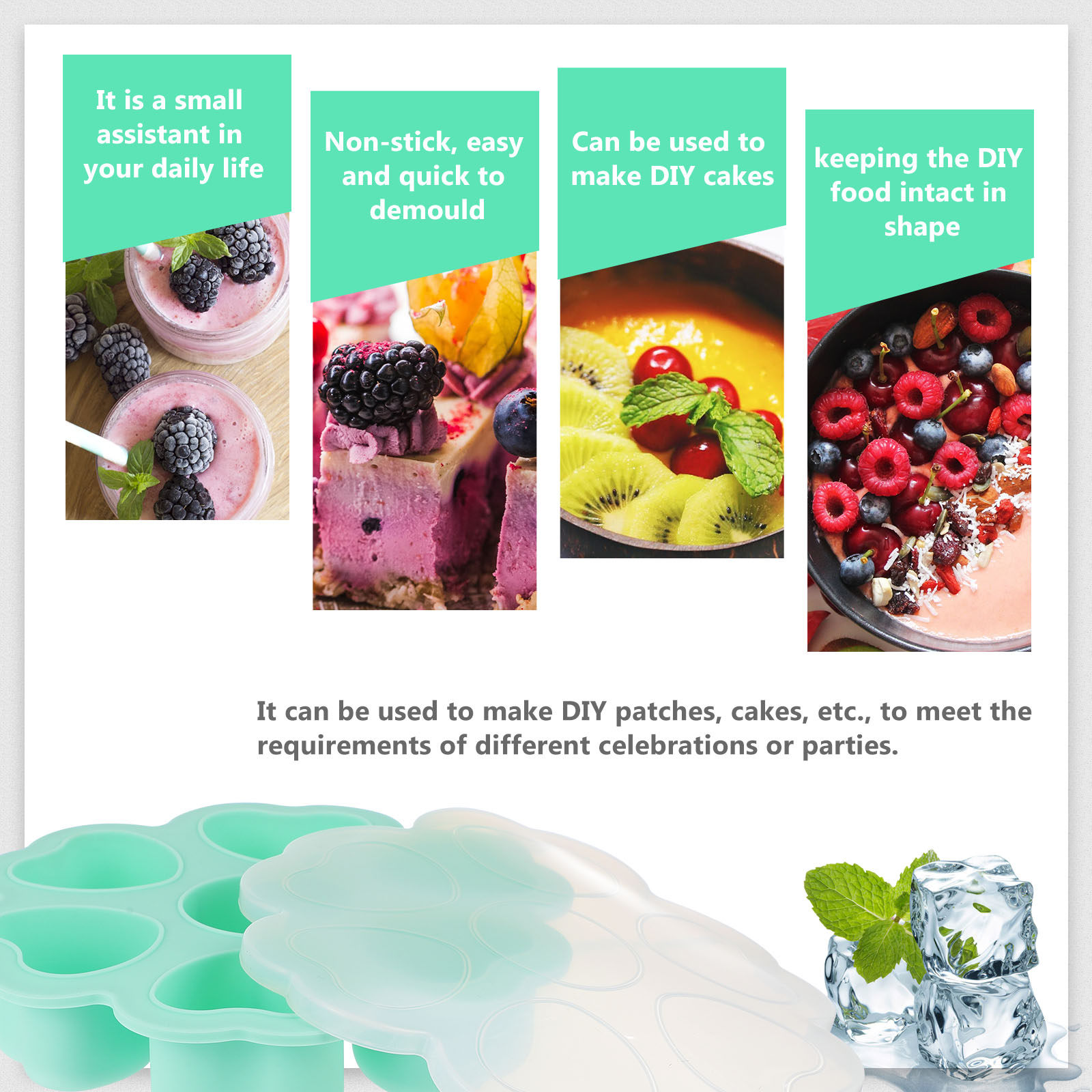 Kalp Şeklinde Silikon Gıda Sak - Baby Food Dessert incelemesi ve fiyatı